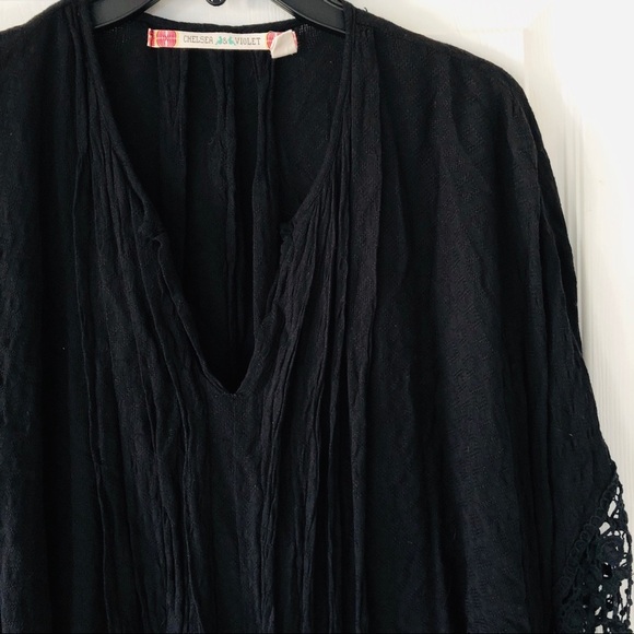 Chelsea & Violet black fringy festival bohemian fringe dress Size medium - Picture 4 of 7